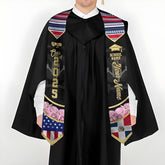 Custom Dominican Graduation Stole, Dominicans Flag Graduation Sash 2025, Dominican Republic Graduation Stole 2025